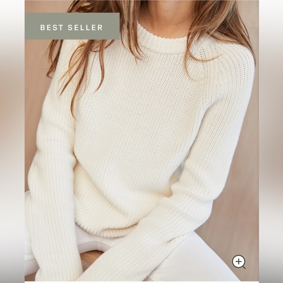 Jenni Kayne Sweaters - Jenni Kayne Ivory Cotton Fisherman Sweater